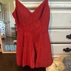 red home coming dress